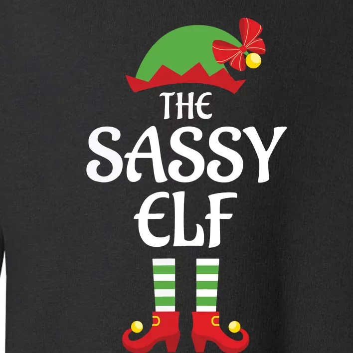 Sassy Elf Family Matching Group Christmas Toddler Sweatshirt