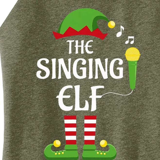 Singing Elf Family Matching Group Christmas Singer Women’s Perfect Tri Rocker Tank