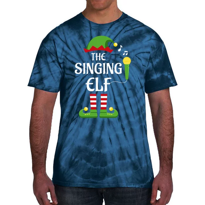 Singing Elf Family Matching Group Christmas Singer Tie-Dye T-Shirt