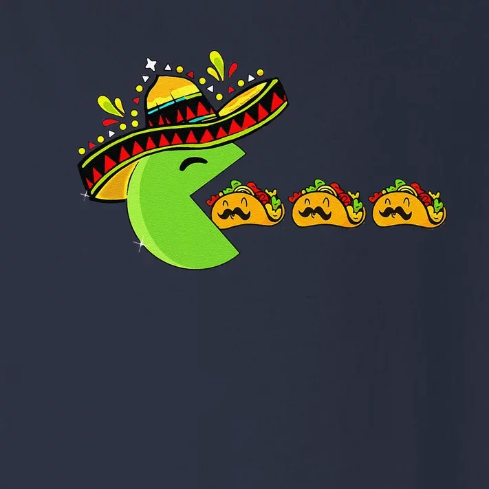 Sombrero Eating Funny Tacos With Mustaches Cinco De Mayo Toddler Long Sleeve Shirt