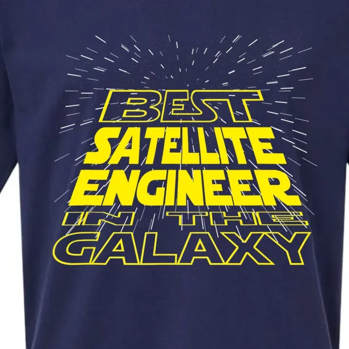 Satellite Engineer Funny Cool Galaxy Job Sueded Cloud Jersey T-Shirt