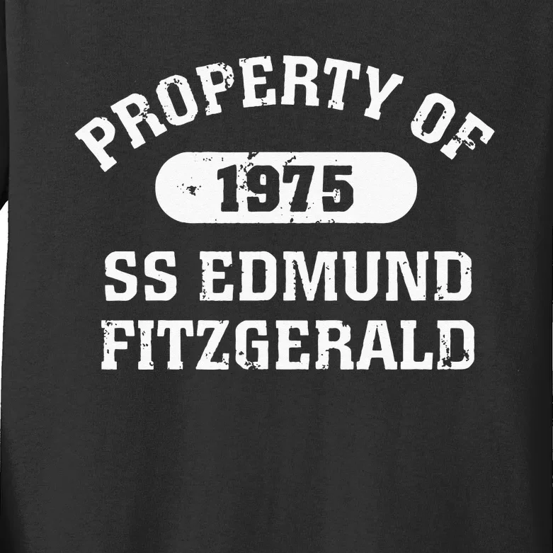 SS Edmund Fitzgerald Lake Superior Kids Long Sleeve Shirt