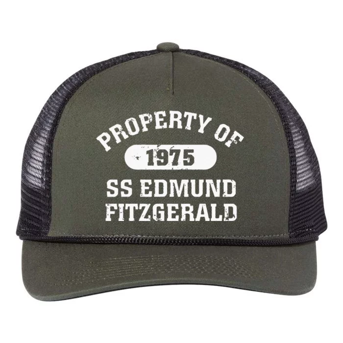 SS Edmund Fitzgerald Lake Superior Retro Rope Trucker Hat Cap