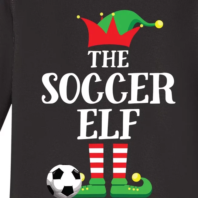 Soccer Elf Family Matching Christmas Group Elf Pajama Gift Baby Long Sleeve Bodysuit