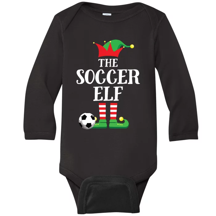 Soccer Elf Family Matching Christmas Group Elf Pajama Gift Baby Long Sleeve Bodysuit