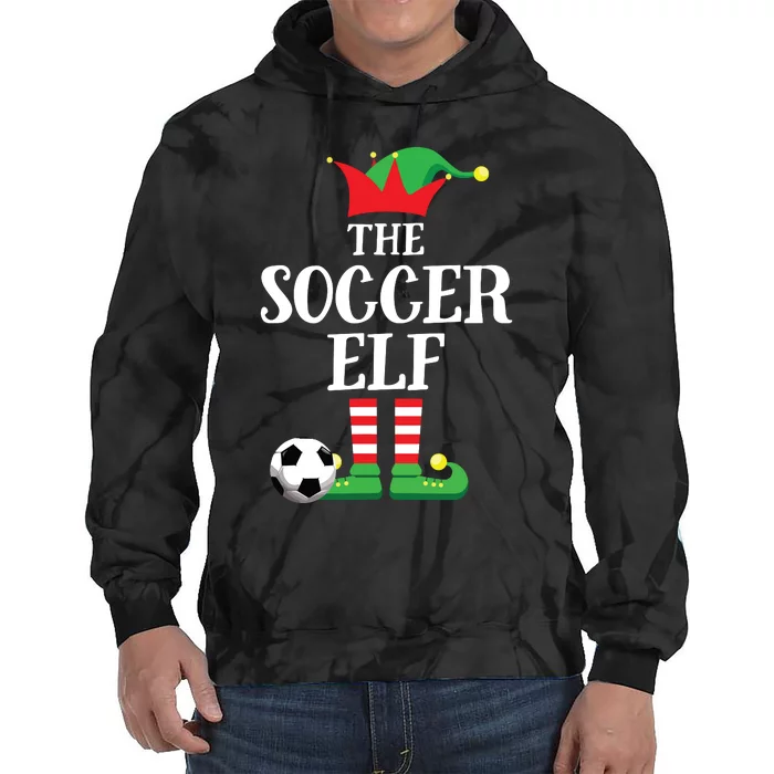 Soccer Elf Family Matching Christmas Group Elf Pajama Gift Tie Dye Hoodie