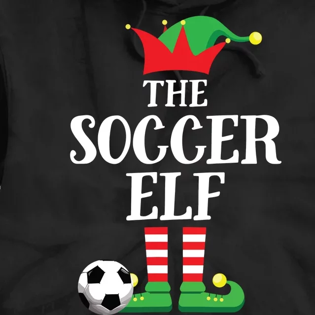 Soccer Elf Family Matching Christmas Group Elf Pajama Gift Tie Dye Hoodie