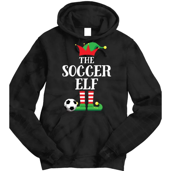 Soccer Elf Family Matching Christmas Group Elf Pajama Gift Tie Dye Hoodie