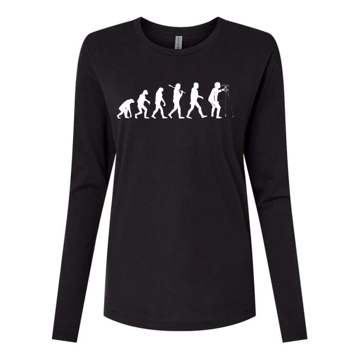 Surveyor Evolution For Land Surveyors And Engineers Womens Cotton Relaxed Long Sleeve T-Shirt