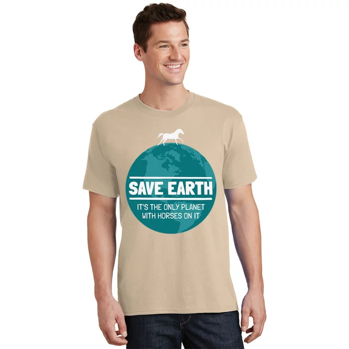 Save Earth Funny Horse Earth Day Nature Lover T-Shirt