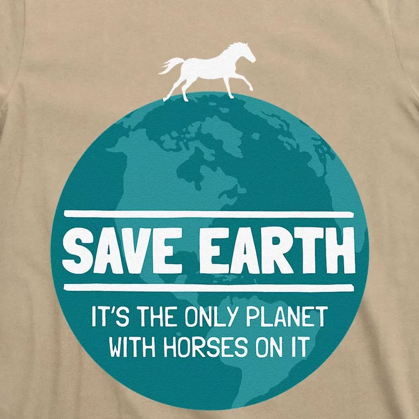 Save Earth Funny Horse Earth Day Nature Lover T-Shirt