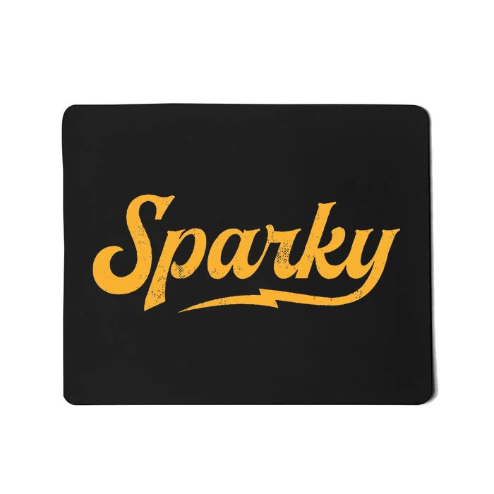 Sparky Electrician Funny Lineman Dad Retro Vintage Novelty Mousepad