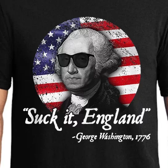 SuckIt England Funny 4th of July George Washington 1776 Pajama Set