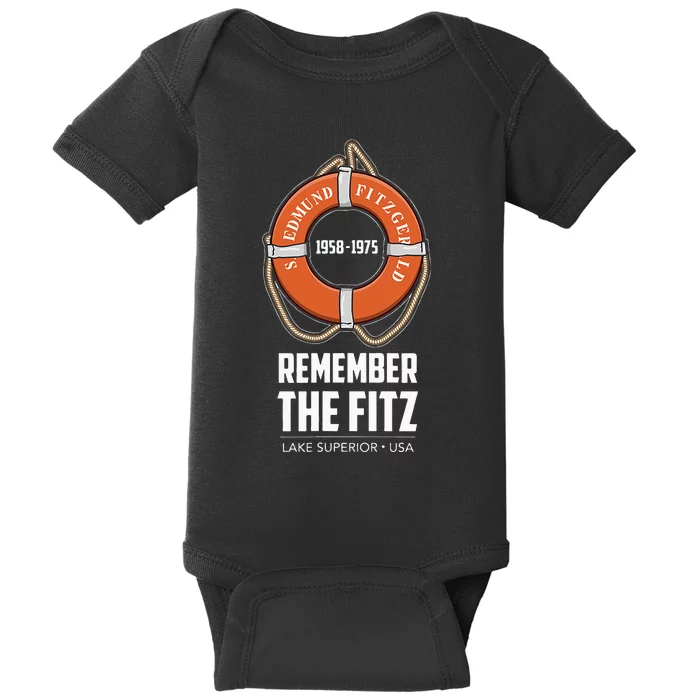 SS Edmund Fitzgerald Lake Superior Iron Ore Baby Bodysuit