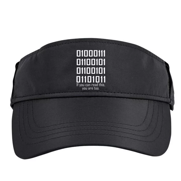 Software Engineers Funny Programming Coding Binary Code Adult Drive Performance Visor