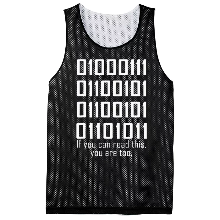 Software Engineers Funny Programming Coding Binary Code Mesh Reversible Basketball Jersey Tank