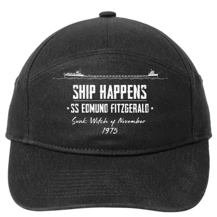 SS Edmund Fitzgerald Lake Superior Iron Ore Detroit Michigan 7-Panel Snapback Hat