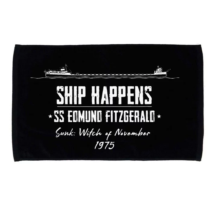 SS Edmund Fitzgerald Lake Superior Iron Ore Detroit Michigan Microfiber Hand Towel