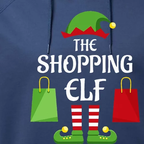 Shopping Elf Family Matching Group Christmas Shopper Performance Fleece Hoodie