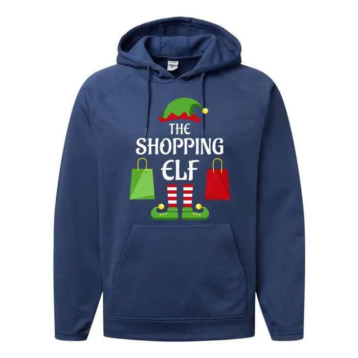 Shopping Elf Family Matching Group Christmas Shopper Performance Fleece Hoodie