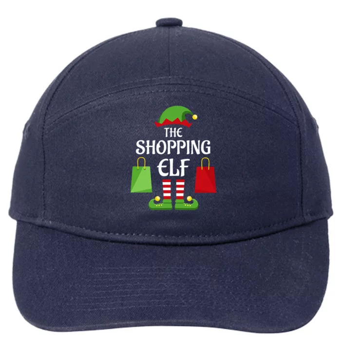 Shopping Elf Family Matching Group Christmas Shopper 7-Panel Snapback Hat