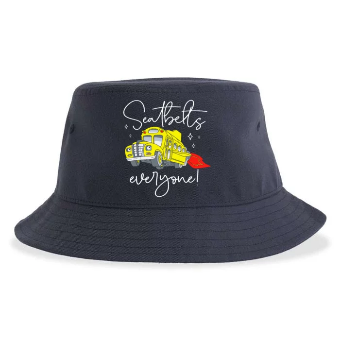 Seatbelts Everyone Funny Magic School Bus Driver Job Pride Sustainable Bucket Hat