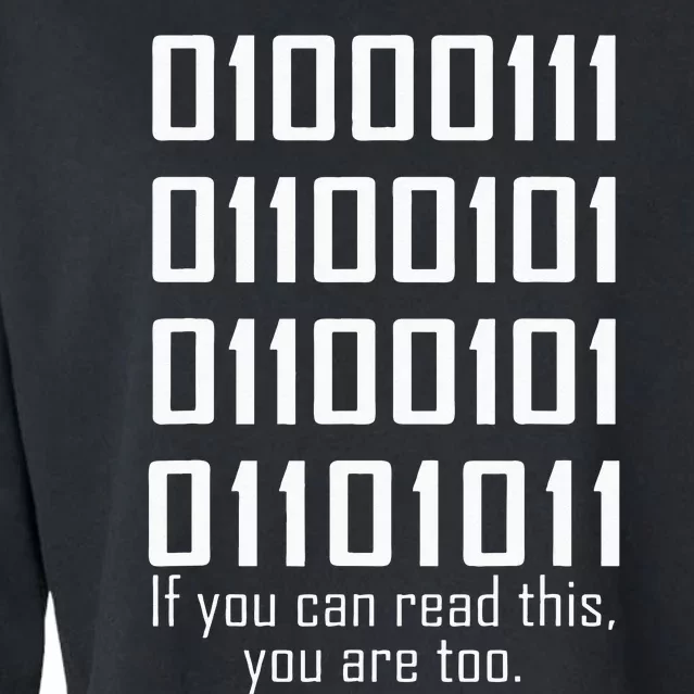 Software Engineers Funny Programming Coding Binary Code Cropped Pullover Crew