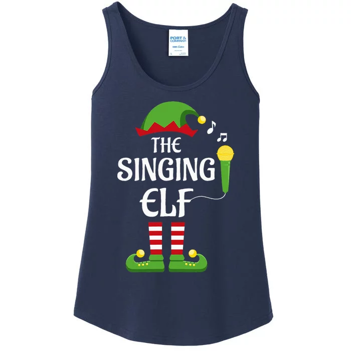 Singing Elf Family Matching Group Christmas Singer Ladies Essential Tank