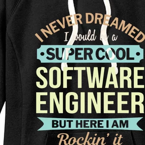 Software Engineer Gift Funny Appreciation Women's Fleece Hoodie