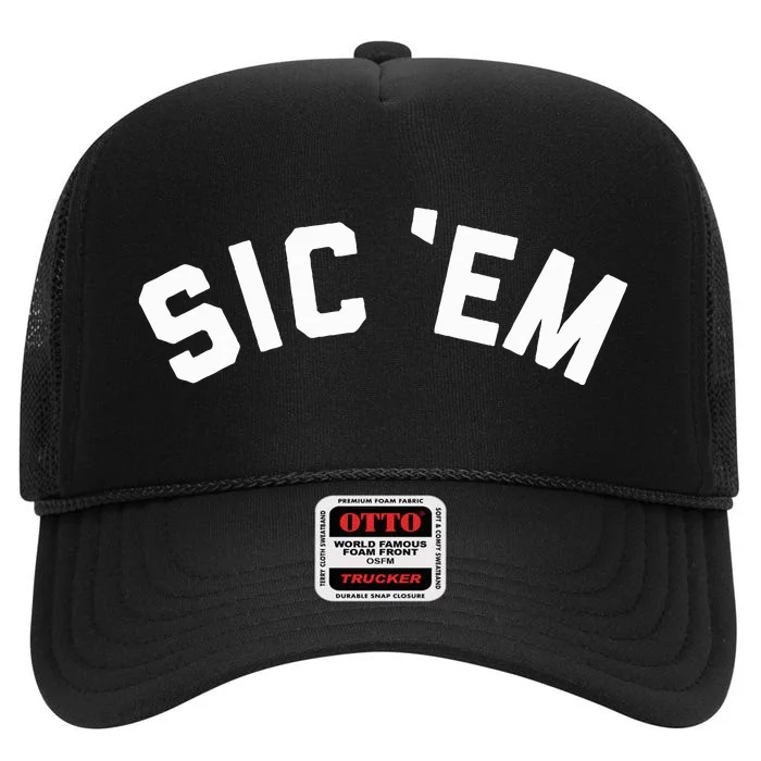 Sic Em Georgia High Crown Mesh Trucker Hat