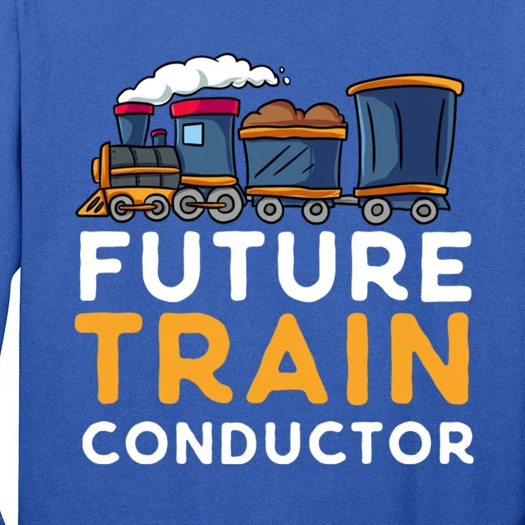 Steam Engine Gift For Future Train Conductor Tall Long Sleeve T-Shirt