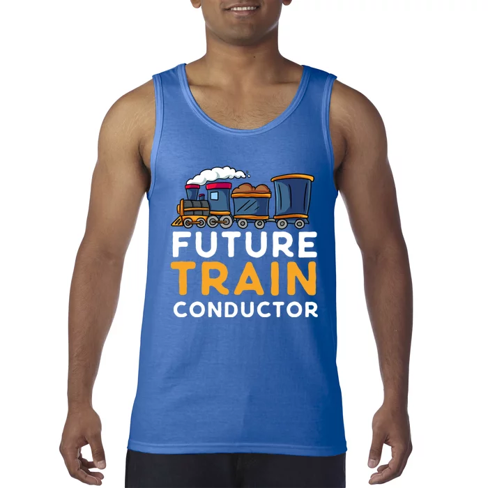 Steam Engine Gift For Future Train Conductor Tank Top