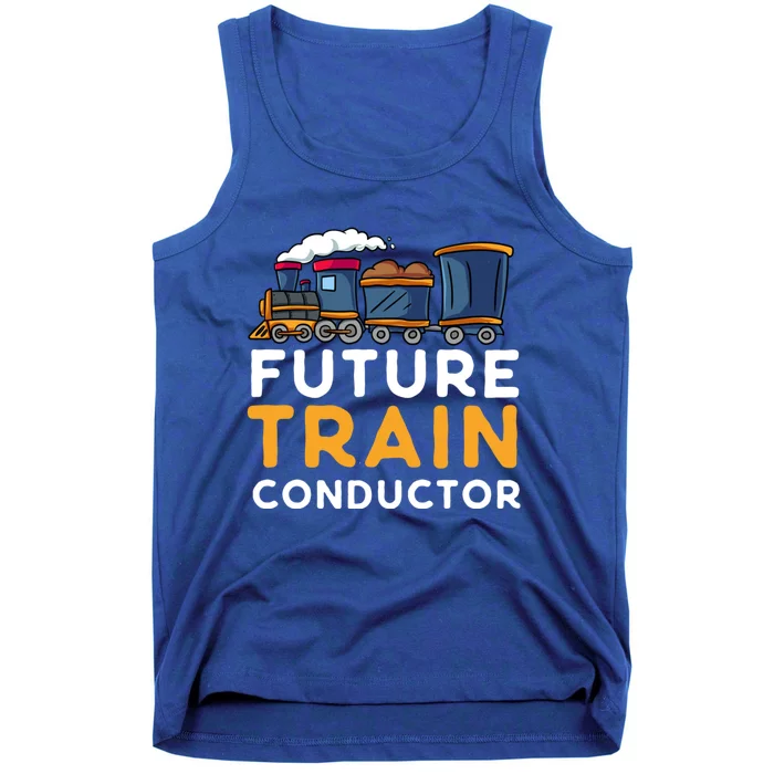 Steam Engine Gift For Future Train Conductor Tank Top