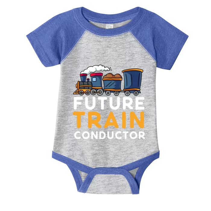 Steam Engine Gift For Future Train Conductor Infant Baby Jersey Bodysuit