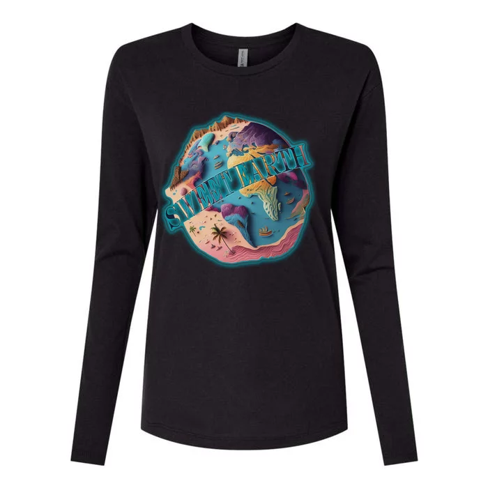 Sweet Earth Great Gift Womens Cotton Relaxed Long Sleeve T-Shirt