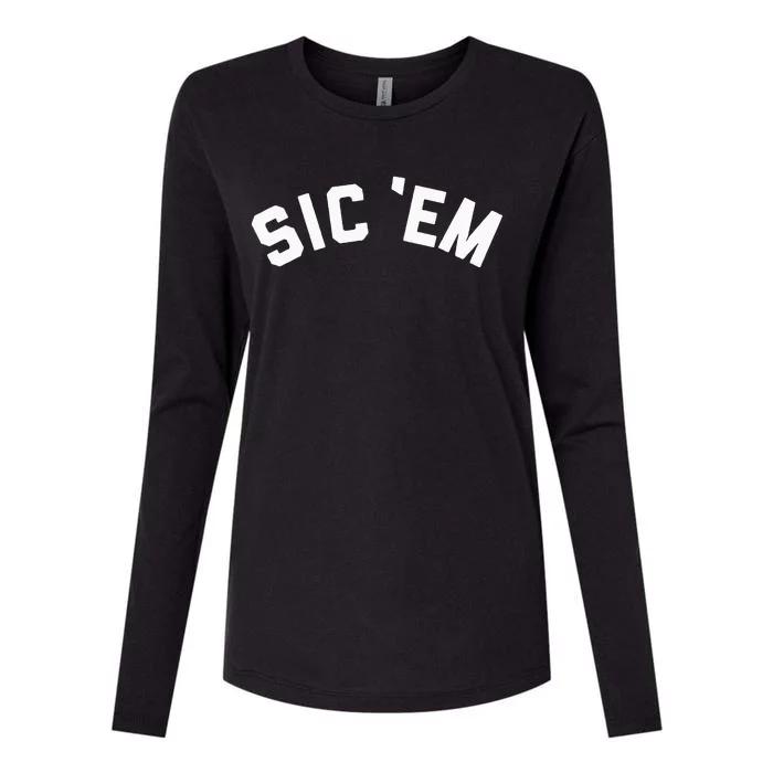 Sic Em Georgia Womens Cotton Relaxed Long Sleeve T-Shirt