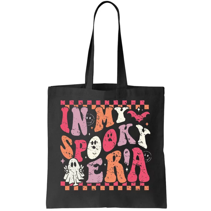 Spooky Era Groovy Halloween Ghost Costume Tote Bag