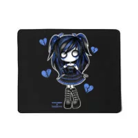 Spookscene Emo Girl Drawing Soft Goth Mall Goth Alt Blue Drawstring Bag