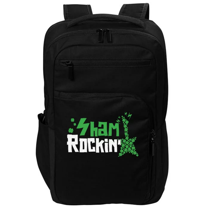 Shamrockin Electric Guitar St Patricks Day Impact Tech Backpack