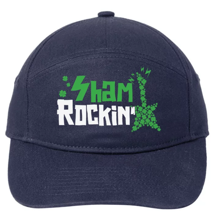 Shamrockin Electric Guitar St Patricks Day 7-Panel Snapback Hat