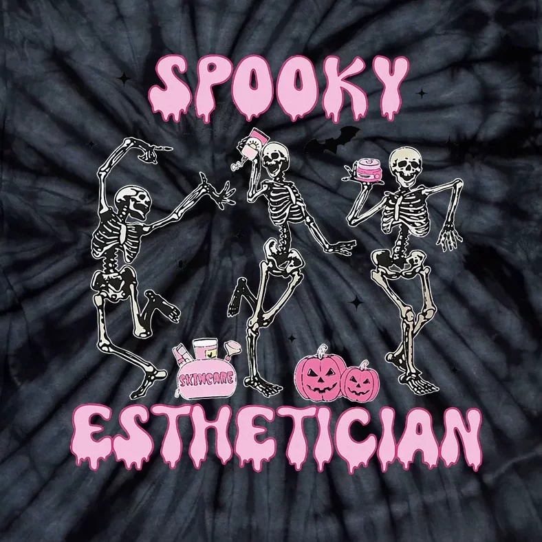 Spooky Esthetician Halloween Skeleton Skin Therapist Case Tie-Dye T-Shirt