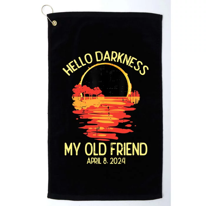 Solar Eclipse Hello Darkness Old Friend 2024 Platinum Collection Golf Towel