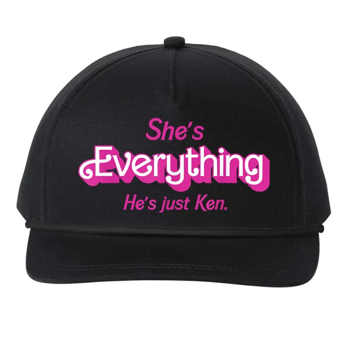 Shes Everything Hes Just Ken Funny Snapback Five-Panel Rope Hat