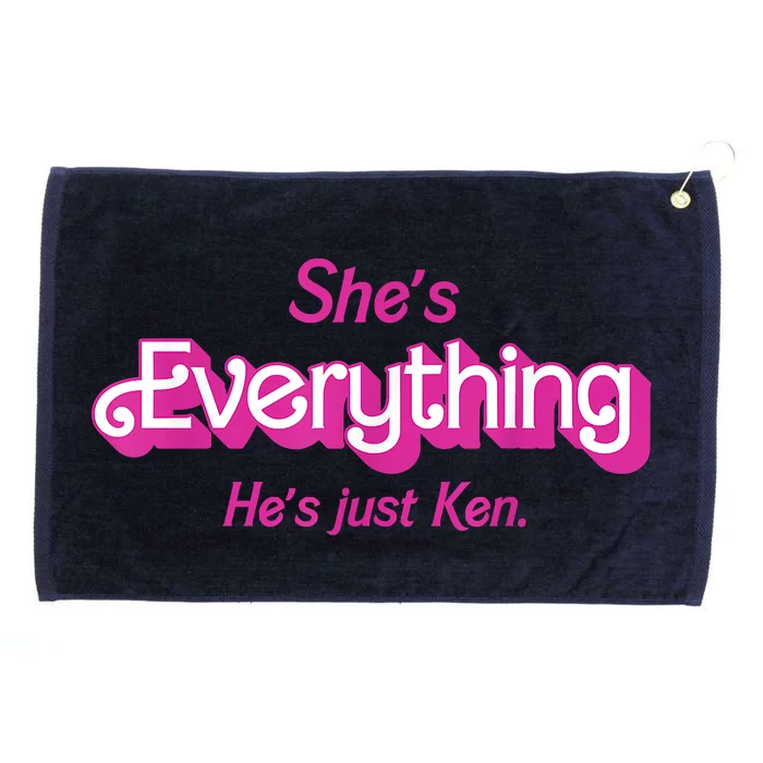 Shes Everything Hes Just Ken Funny Grommeted Golf Towel