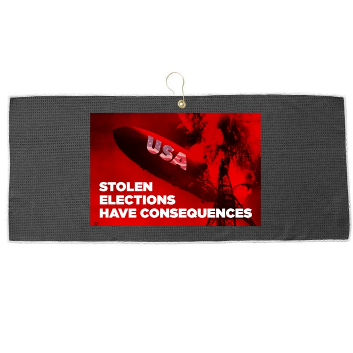 Stolen Elections Have Consequences Large Microfiber Waffle Golf Towel