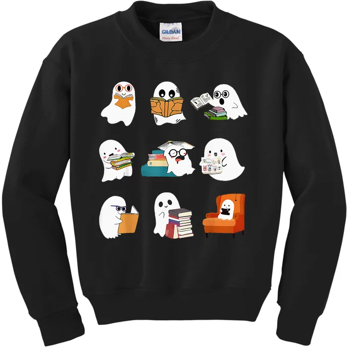 Spooky Educator Halloween Reading Enthusiast for School Kids Sweatshirt