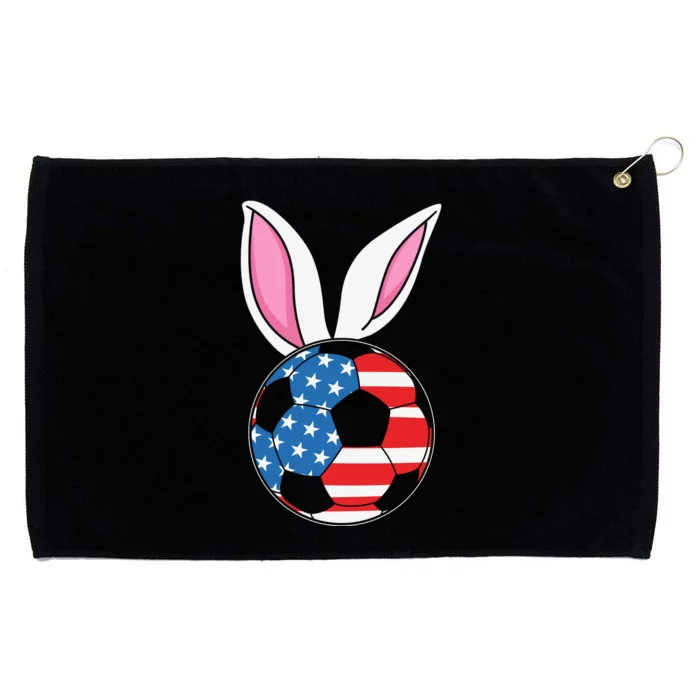 Soccer Easter Happy Easter Day Funny Easter Ears Bunny Grommeted Golf Towel