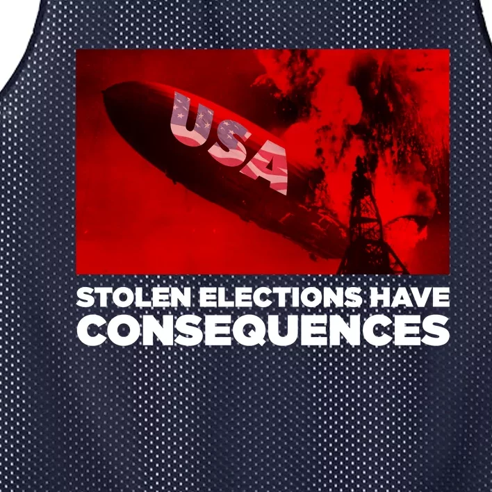 Stolen Elections Have Consequences Mesh Reversible Basketball Jersey Tank