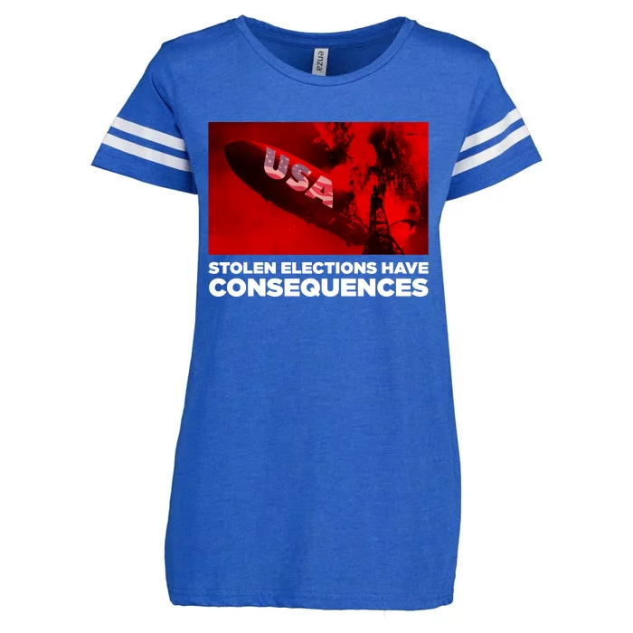 Stolen Elections Have Consequences Enza Ladies Jersey Football T-Shirt