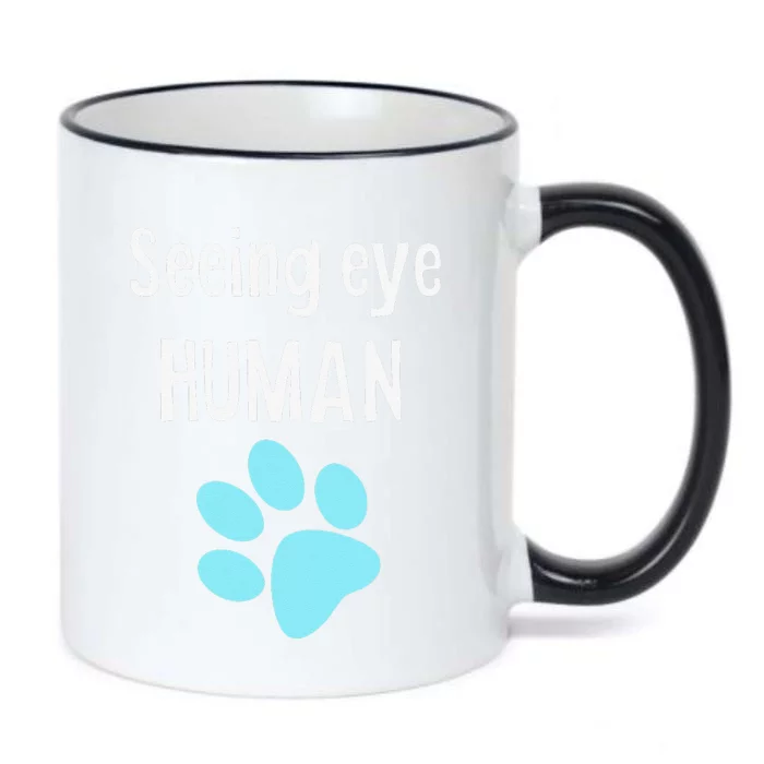 Seeing Eye Human Funny Dog Owner Black Color Changing Mug